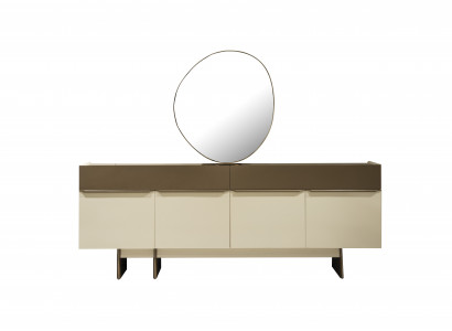 Brong-Beige Kichenanrichte Designer Iesszëmmer Miwwelen Luxus Kommode