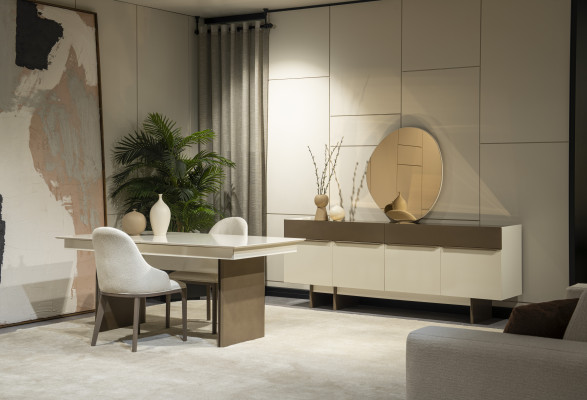 Stilvoll Kichenmiwwelen Designer Iessdësch 4x Stoff Still Edlere Servant