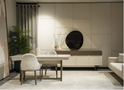 Stilvoll Kichenmiwwelen Designer Iessdësch 4x Stoff Still Edlere Servant