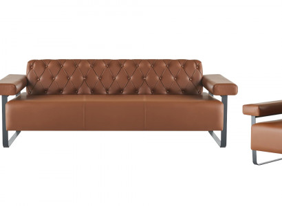 Chesterfield Canapé Knäpp Sofaen 4tlg 3-Sëtzer 2-Sëtzer Fauteuil Modern