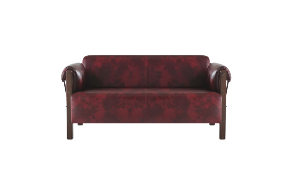 Liederkanapéë 2-Sëtzer Bordeaux Lieder Sëtzmiwwelen Sofa-Set Kanapéë Modern.