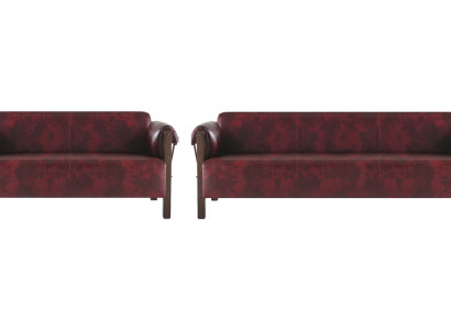 Couch Lieder-Sofaen 3-Sëtzer 2-Sëtzer Bordeaux Modernen Stil Lieder Holz Set