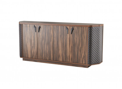 Sideboard Aktenaarbechtsschaf Braun Véierdürech Modern Rechtéckeg Aarbechtszëmmer