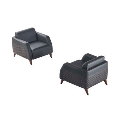 Liederfauteuil Set Schwaarz Lehnstull Holz 1-Sëtzer Modern Polster Wäich