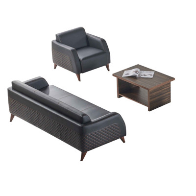 Sofaset Liederbésofa Schwaarz 3-Sëtzer Fotell Brong Dësch Modern Lieder