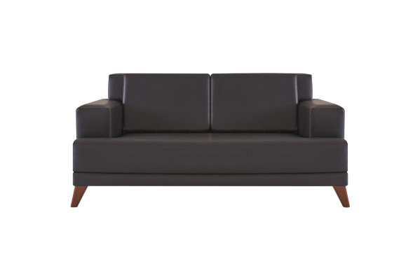 Sëtzmiwwel Set 2-Sëtzer Fotell Schwaarz Ledersofas Modern Sofa-Set Polsterung