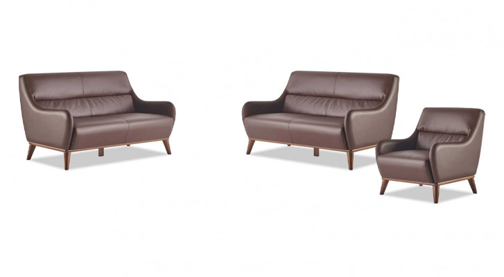Sofagarnituren Braun Klassesch 2-Sëtzer Fotel Lehnsessel Couch Sofassen