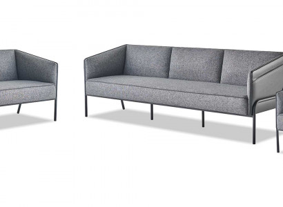 Sëtzmoebel-Set 3-Sëtzer 2-Sëtzer Sessel Gro Basisfauteuil Modern Sofa-Set
