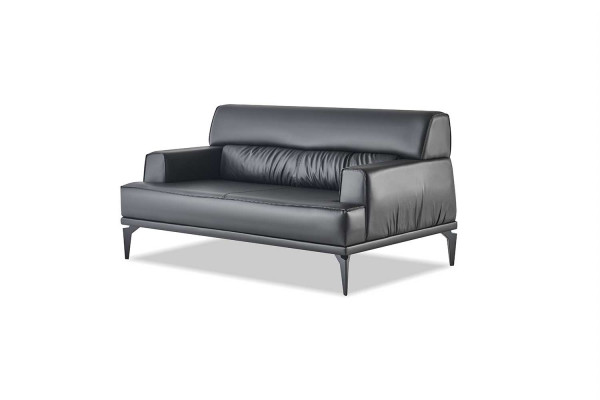 Sofa-Set Modern 3-Sëtz 2-Sëtz Schwaarz Sofasen Lieder Edelstol Holz