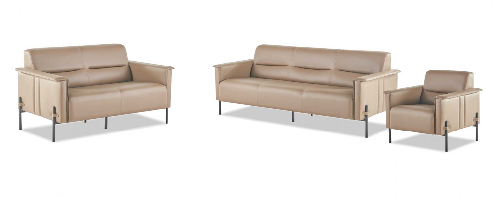 Sëtzmiwwel Beige Sofagarnitur Set 3-Sëtzer 2-Sëtzer Fotell Lieder Modern