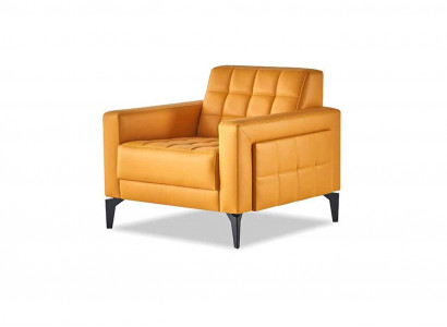 Chesterfield Leedersëtz Fauteuil Modern Mëll Lieder Edelstol Holz Äermleen