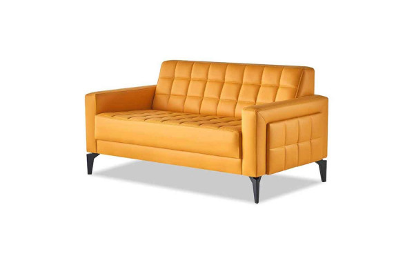Sofagarnituren Set 2-Sëtzer Sessell Modern Giel Liederstofa Edelstol Lieder