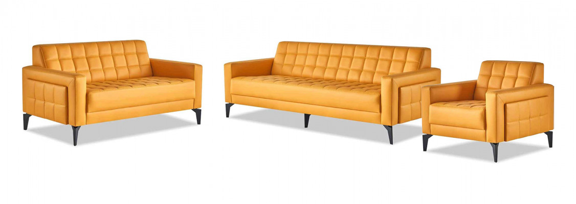 Sofa-Set Liederbésofaen Modern Giel Chesterfield 3-Sëtzer 2-Sëtzer Fauteuil