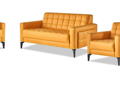 Sëtzmiwwel Chesterfield Giel 2-Sëtz Still Lieder Sofas Modern Edelstol