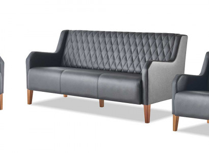 Sofa-Set Lieder Modern 3-Sëtzer 2-Sëtzer Schwaarz Fotell Lieder Sofen Couch