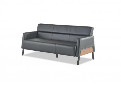 Lieder Sofa Schwaz 3-Sëtzer Dräisëtzeg Lieder Modern Holz Edelstol