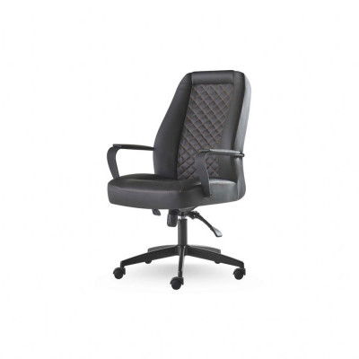 Chefessel Büro Schwaarz Mat Rieder Modern Lieder Holz