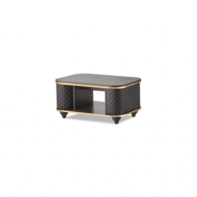 Couchtisch Braun Schwaarz Modern Rechteckeg Aleegeplack Büroeinrichtung