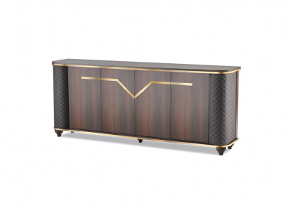 Sideboard Braun Schwarz Zweefaarweg Modern Dieren Aarbechtszëmmer Reaktiounsfäeg