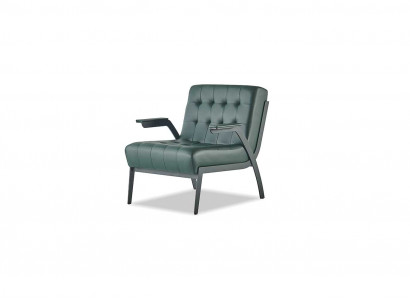 Gréng Fauteuil Modernen Design Edelstol Lieder Chesterfield Villsäiteg Holz