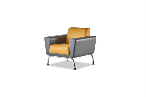 Liederparks Lieder Edelstahl Modern Giel Gro 3-Sëtzer Fotell Sofas-Set