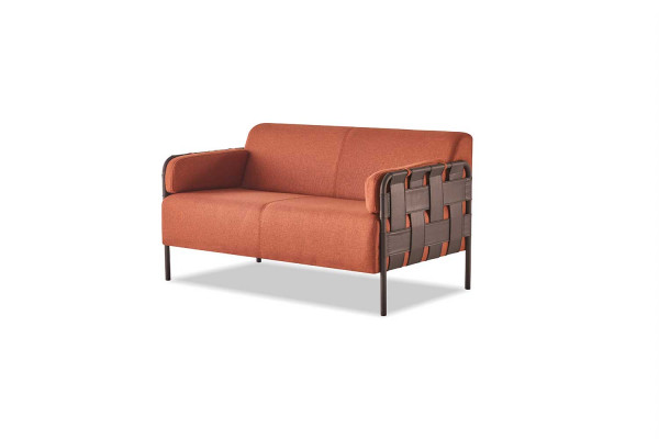 Komplett 3-Sëtzer 2-Sëtzer Fautteuil Sofa-Set Orange Sofagarnituren Sofas