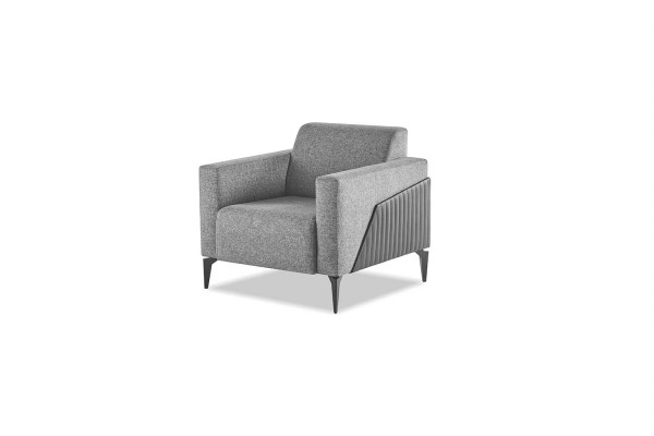 Sesselen Gro Lénsessel Modern Lieder Eedelstol Textil 1-Sëtzer Äermlänen