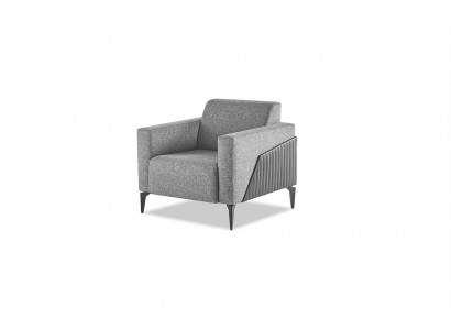 Sesselen Gro Lénsessel Modern Lieder Eedelstol Textil 1-Sëtzer Äermlänen