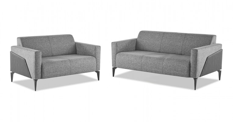 Sofa-Set Sofagarnitur 3-Sëtzer 2-Sëtzer Gro Lieder Modern Couch Textil