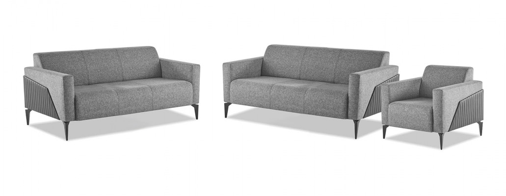 Modern Sofasunitéits Sofa-Set 3teleg 2x 3-Sëtzer Sessel Gro Sofagarnitur Sëtzmöbel
