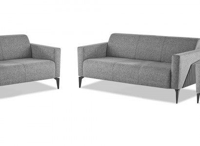 Modern Sofasunitéits Sofa-Set 3teleg 2x 3-Sëtzer Sessel Gro Sofagarnitur Sëtzmöbel