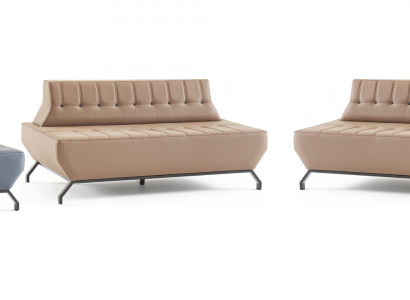 Sofagarnitur Deco Liederofas Set Beige 2-Sëtzer Grou Sessel Sofa-Set