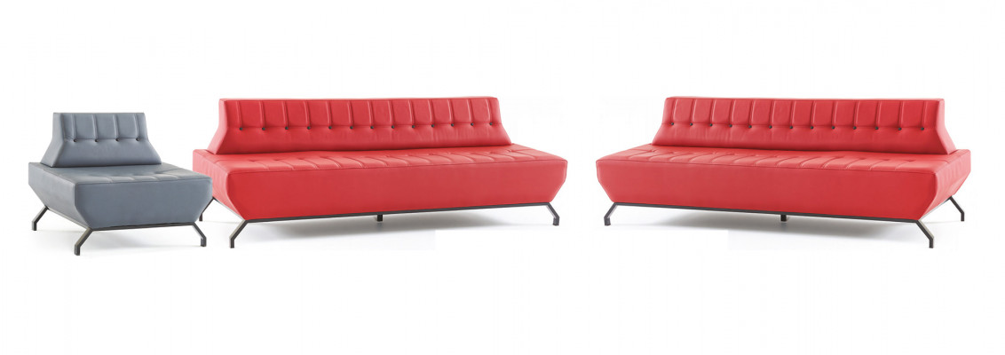 Sofa-Set Rout 3-Sëtzer Gro Sessel Art Deco Sofae Chesterfield Couch Lieder