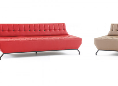 Komplett Sofa-Set Rout 3-Sëtzer Beige 2-Sëtzer Gro Sessel Art Deco Lieder