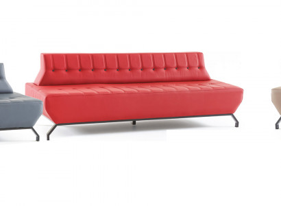 Sofagarnitur Rout 3-Sëtzer Beige 2-Sëtzer Gro Couch Fautteuil Chesterfield