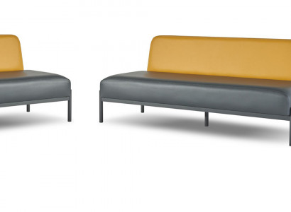 Luedersofaen Giel Rout Art Deco Edelstol 3-Sëtzer Fauteuil Schwaarz Lieder Set