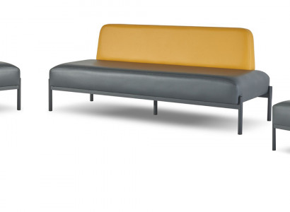 Komplett Liederkanapéen 3-Sëtz-Fauteuil Schwaz Art Deco Edelstol Rout Giel.