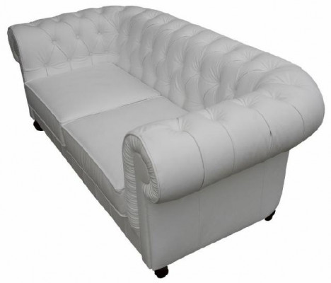 Chesterfield Textil Sofa Lieder Stoff Canapé 3 Plazen Canapéensemble Liederkanapé NEI