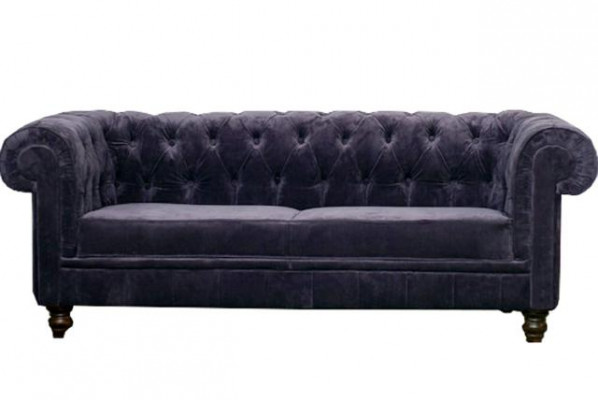 Edele Designer Chesterfield Sofa Polster Couch Sëtz Textil Stoff Garnitur Samt
