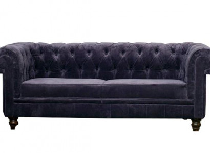 Edele Designer Chesterfield Sofa Polster Couch Sëtz Textil Stoff Garnitur Samt