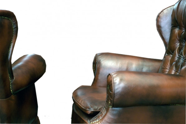 Chesterfield Fotell Ouerfotell Fernsehfotell Canapé Relax Lieder Sofa Sëtz Neit
