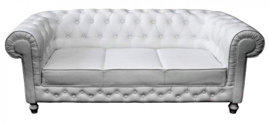 Chesterfield Couch Sofa Garnitur 3 Sëtzer Polster Lieder Sofas Couchen WHITTBY