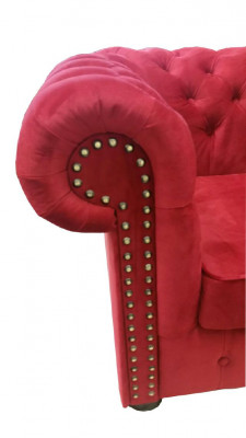 Chesterfield Sofa Canapé Polster Stoff Textil 3er Garnitur Designer Sofas Canapéen