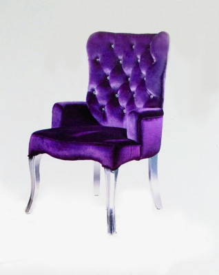 Designer Sëtz Plüsch Sofa Lounge Club Sofa mat Kristallsteng Stull Still Nei