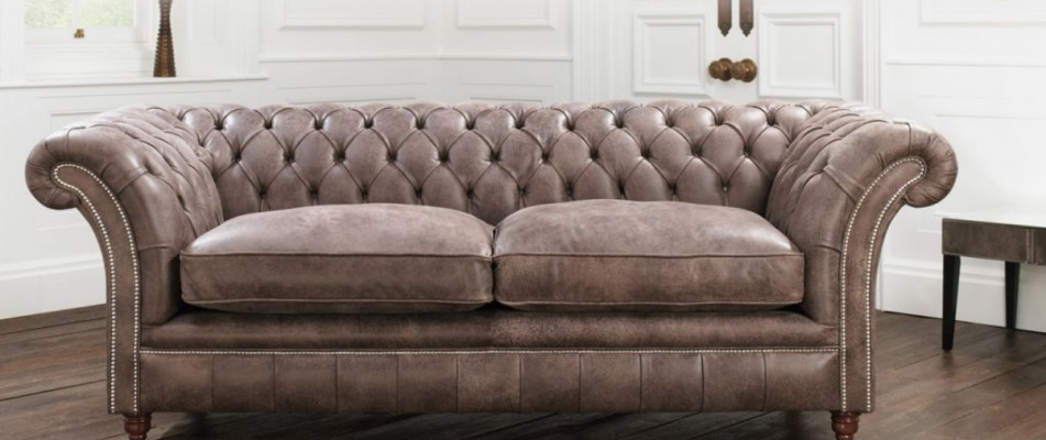 Chesterfield Sofa Canapé Polster Garnitur 3 Sëtzer Sëtzlieder Textil 161013-24