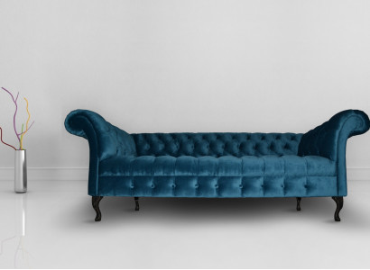 Chesterfield Sofa Polster Designer Canapéen Sofas Garnitur Textil Stoff Textil 17
