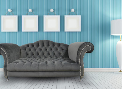 Chesterfield Sofa Polster Designer Couche Sofas Garnitur Textil Stoff Textil 24