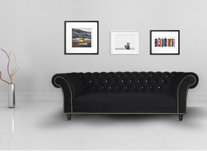 Chesterfield Canapé Pölster Designer Canapéë Canapéë Garnitur Textilstoff Textil 30