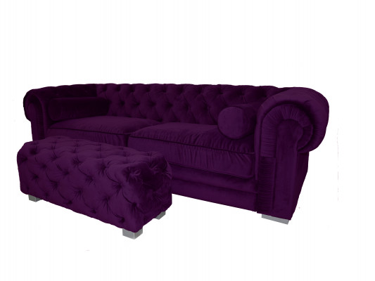 Chesterfield Sofa Polster Designer Canapéen Sofas Garnitur Canapé SLIII Sofa №37