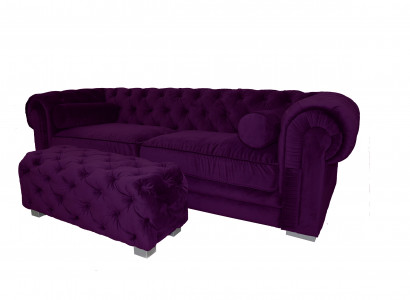 Chesterfield Sofa Polster Designer Canapéen Sofas Garnitur Canapé SLIII Sofa №37